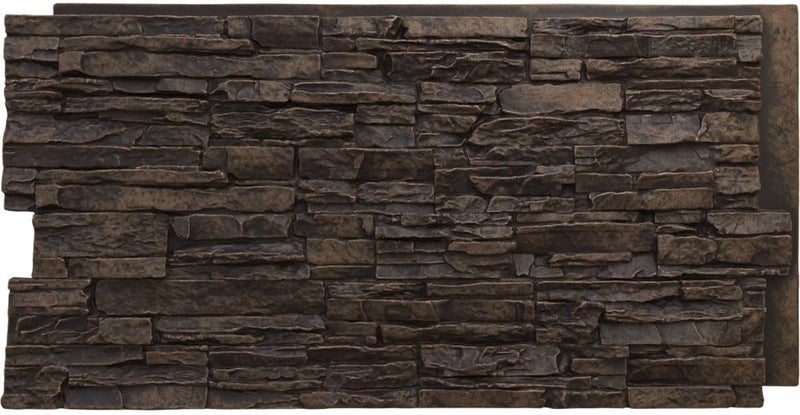 Ekena Millwork EverStone Canyon Ridge Faux Stone Panel, 45 3/4"W x 24 1/2"H x 1 1/4"D, Alder Creek Color - Image 1